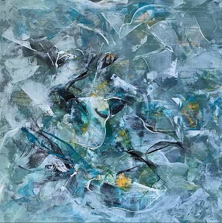 Blueflow-storm under the surface geschilderd door Gemstones-Art